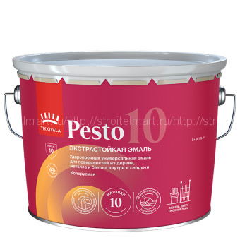 Tikkivala Pesto 10 (Песто 10) универсальная матовая эмаль 9 л. (База С) Tikkivala Pesto 10 (Песто 10) универсальная матовая эмаль 9 л. (База С)